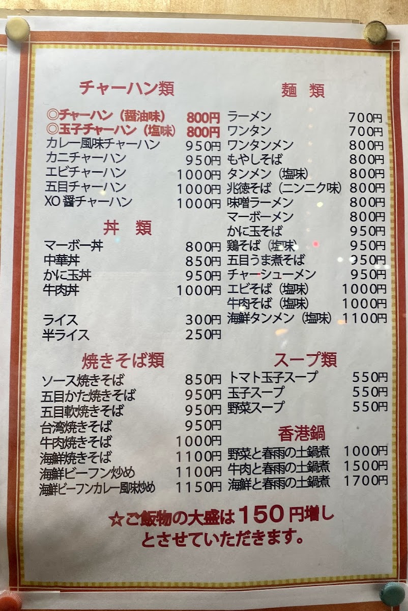 Menu - Chōtoku photo 6